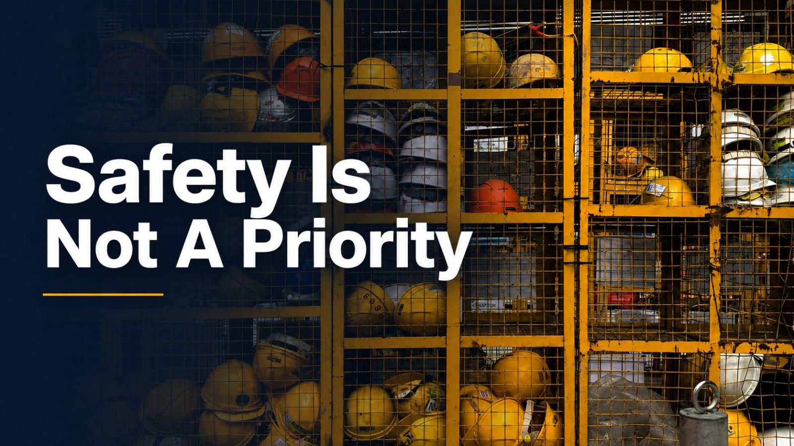 Safety Is Not A Priority